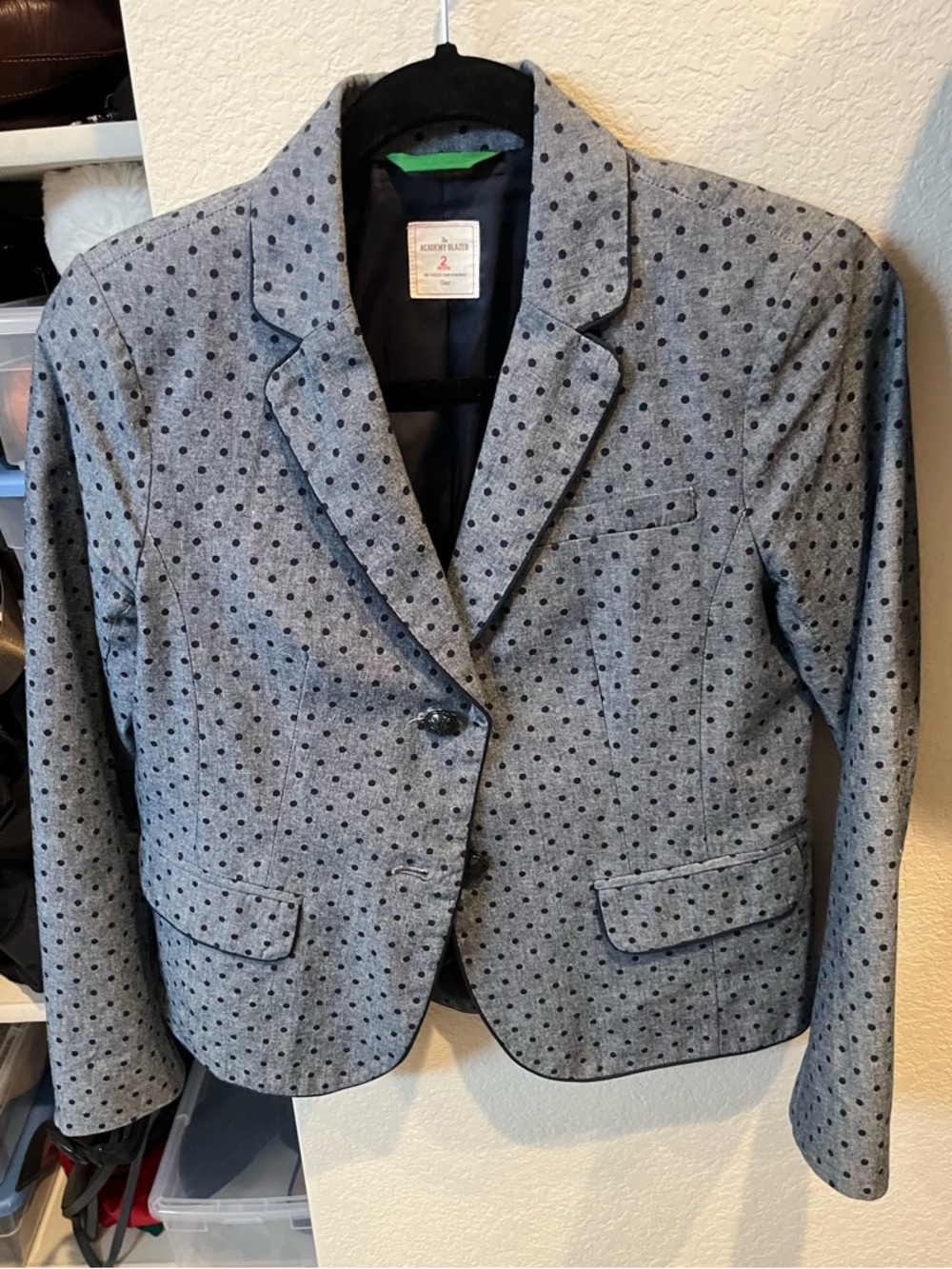 GAP Blue Polka Dot Women's Blazer